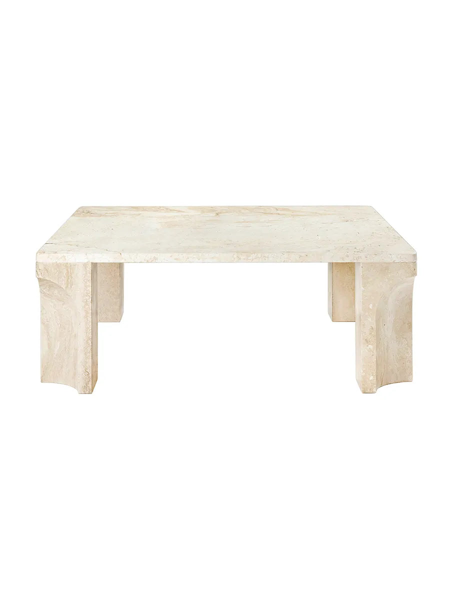 Doric Coffee Table 80 x 80 cm, Neutral White Travertin von GUBI - 1 - Jacobsen Plus