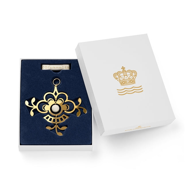 Vergoldetes Weihnachtsornament Blomst von Royal Copenhagen - 2 - Jacobsen Plus