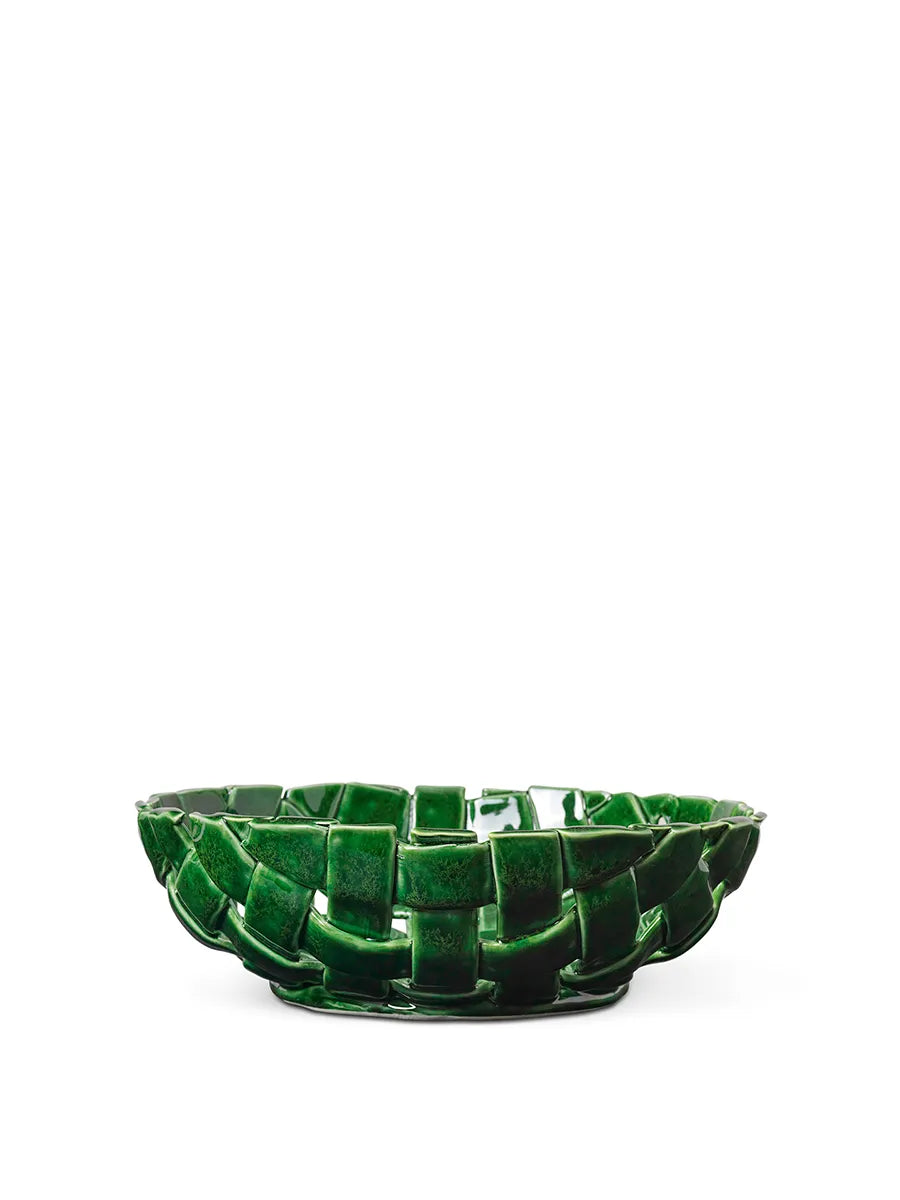 Plait Bowl, Ø30 cm von Ferm Living - Smaragdgrün - Jacobsen Plus