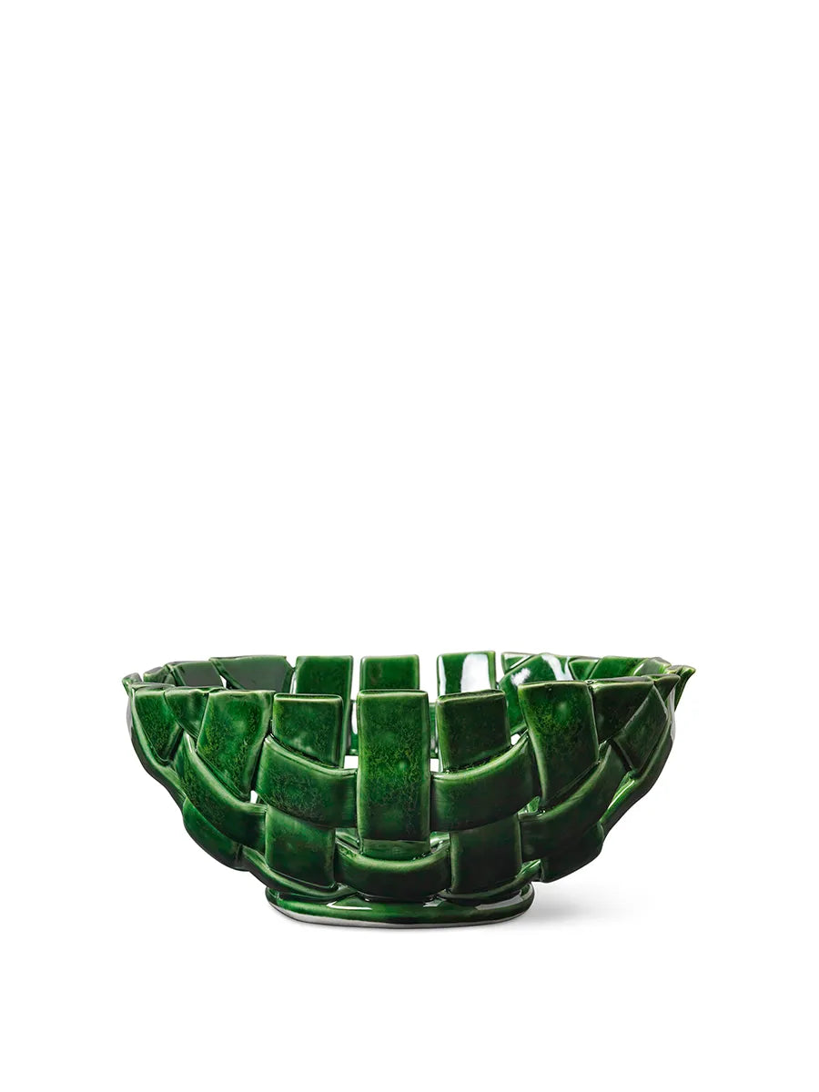 Plait Bowl, Ø24 cm von Ferm Living - Smaragdgrün - Jacobsen Plus