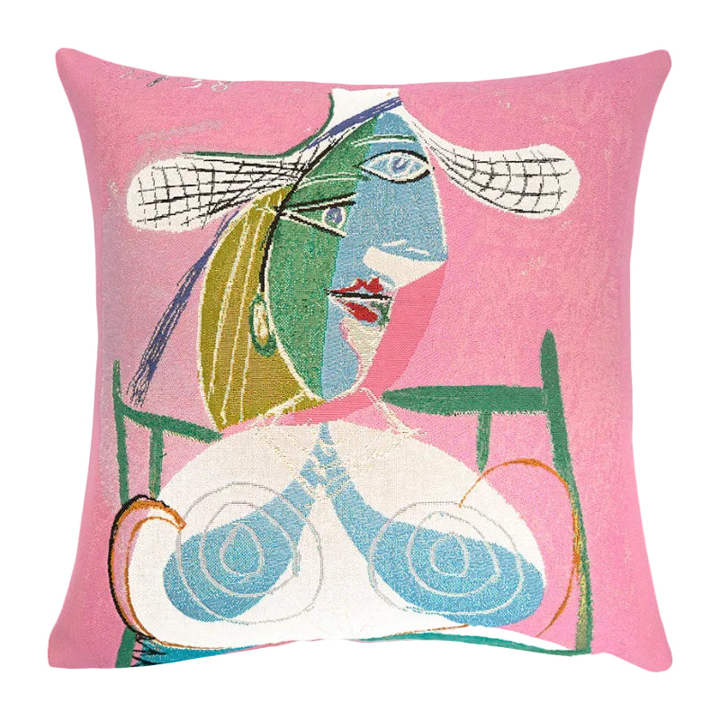Picasso Femme assise au chapeau de paille Kissen von Poulin Design - 1 - Jacobsen Plus