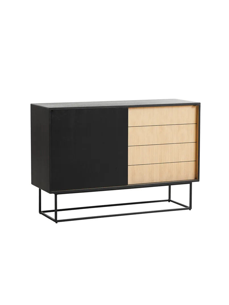 Virka High Sideboard von Woud - Schwarz-Eiche - Jacobsen Plus