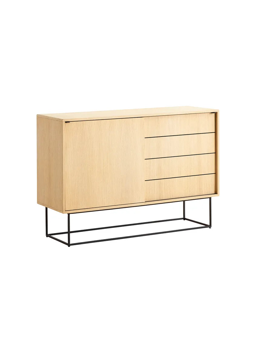 Virka High Sideboard von Woud - Eiche-Eiche - Jacobsen Plus