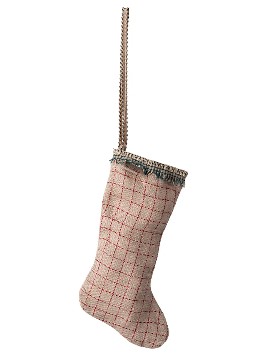 Ornament Strømpe, kariert sandfarben von Maileg - 1 - Jacobsen Plus