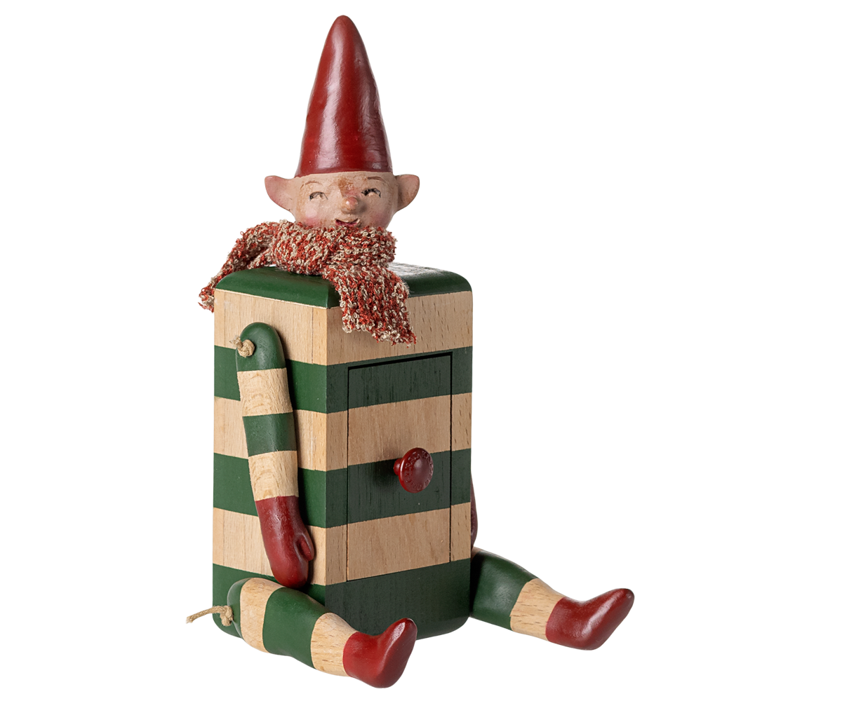 Skuffenisse – Elf with Drawer, Grün von Maileg - 3 - Jacobsen Plus