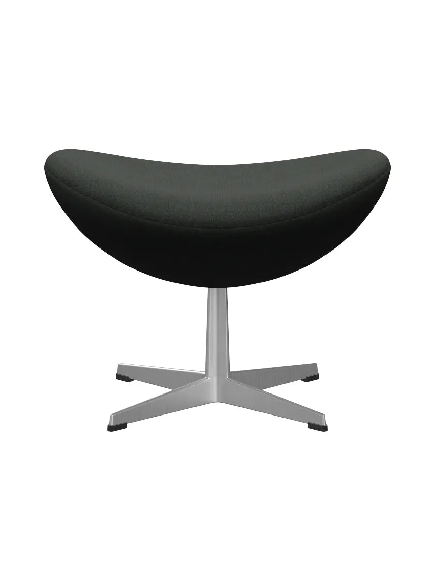3127 Fodskammel til Ægget af Arne Jacobsen stofgr. 2 - Fiord / 991 Sort Multi - Jacobsen Plus