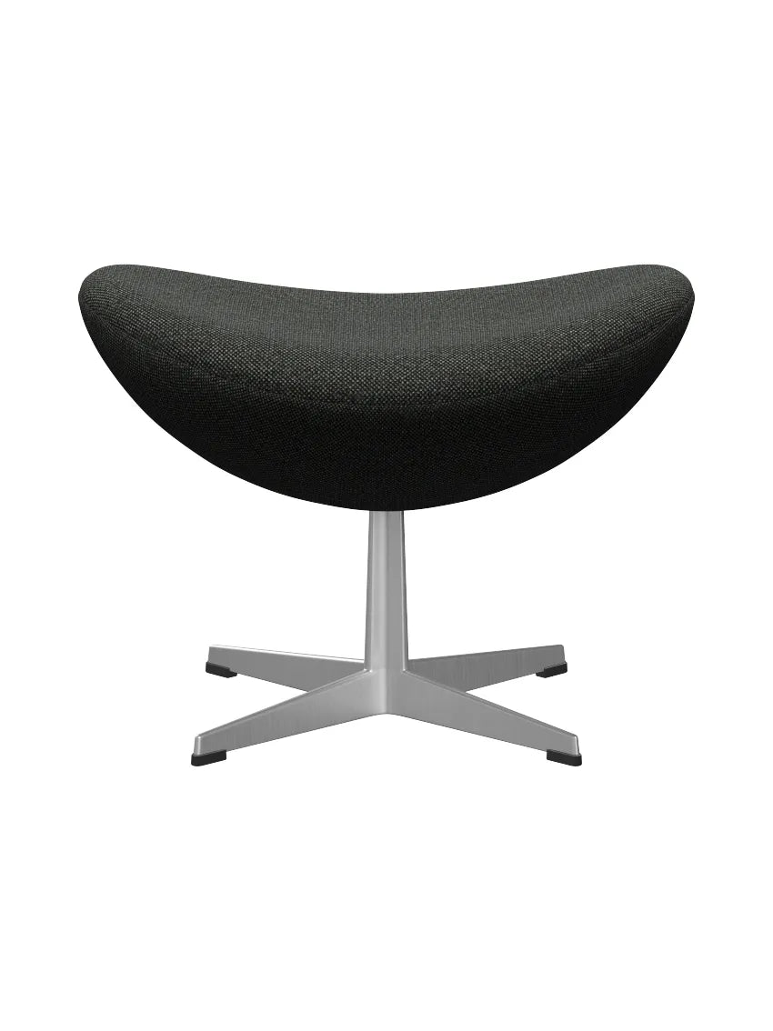 3127 Fodskammel til Ægget af Arne Jacobsen stofgr. 2 - Hallingdal / 368 Sort-Grå - Jacobsen Plus