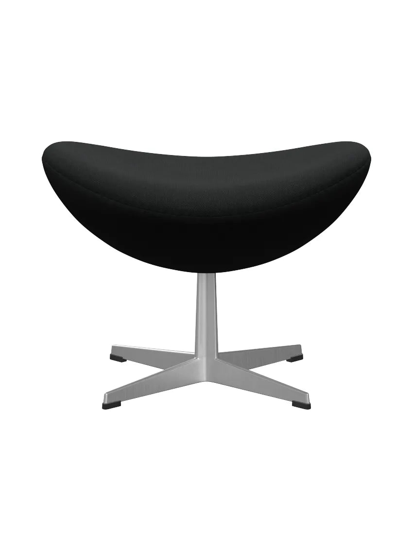 3127 Fodskammel til Ægget af Arne Jacobsen stofgr. 2 - Steelcut / 190 Sort - Jacobsen Plus