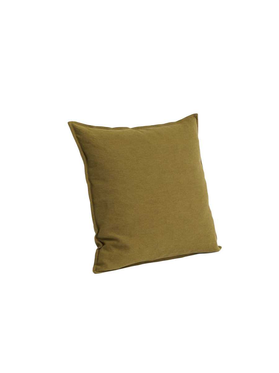 HAY Linen Cushion 50x50 cm, Olive - 1 - Jacobsen Plus