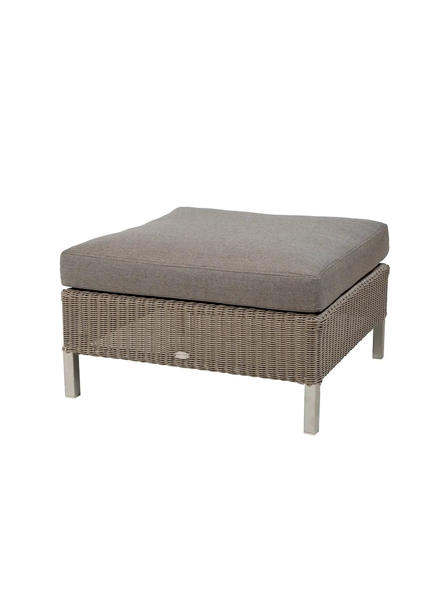 Connect Fußhocker von Cane-line - Taupe, Cane-line Natté - Jacobsen Plus