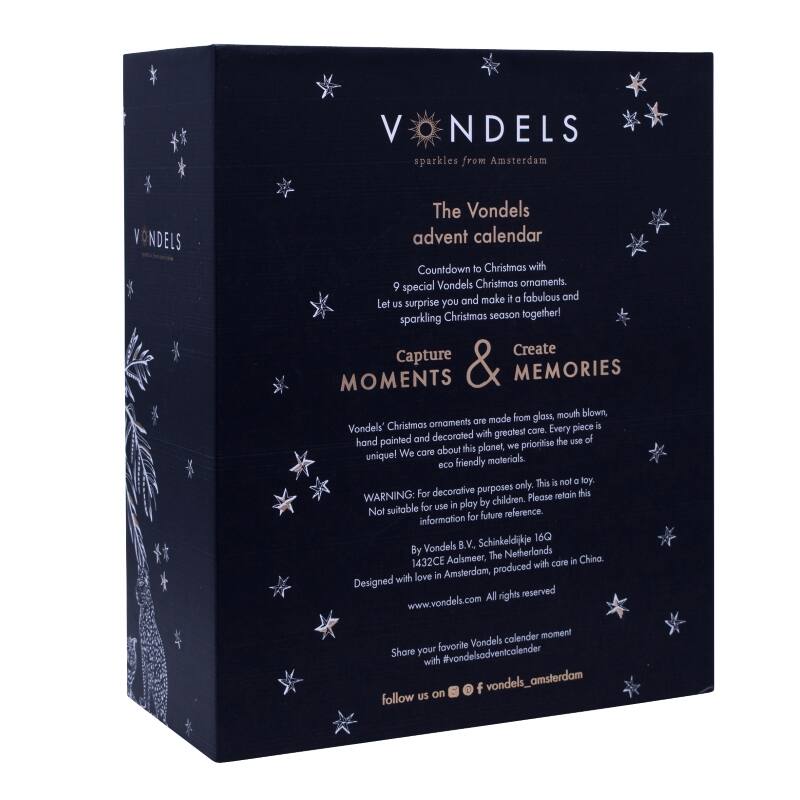 Vondels Adventskalender – Sæt med 9 julekugler - 4 - Jacobsen Plus