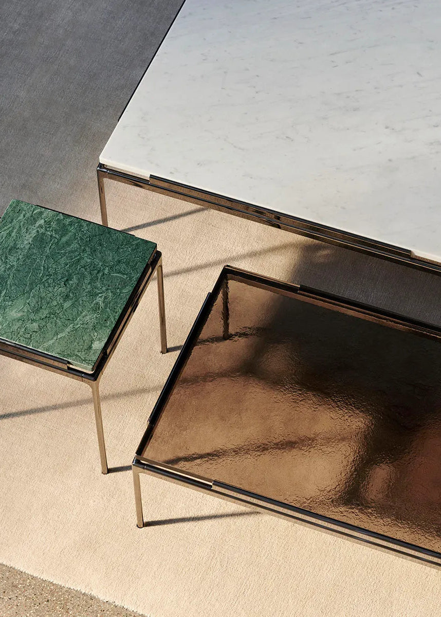 Sett LN12 Couchtisch, bianco carrara marble / dark chrome fra &Tradition - 2 - Jacobsen Plus
