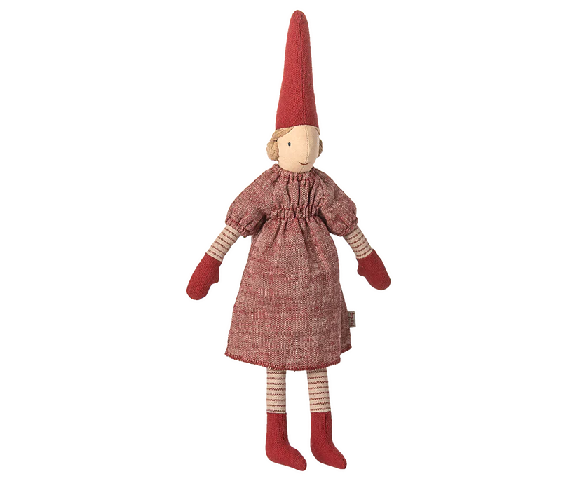 Nisse, Gr. 2 Nissepige mit rotem Kleid von Maileg 2025 - 1 - Jacobsen Plus