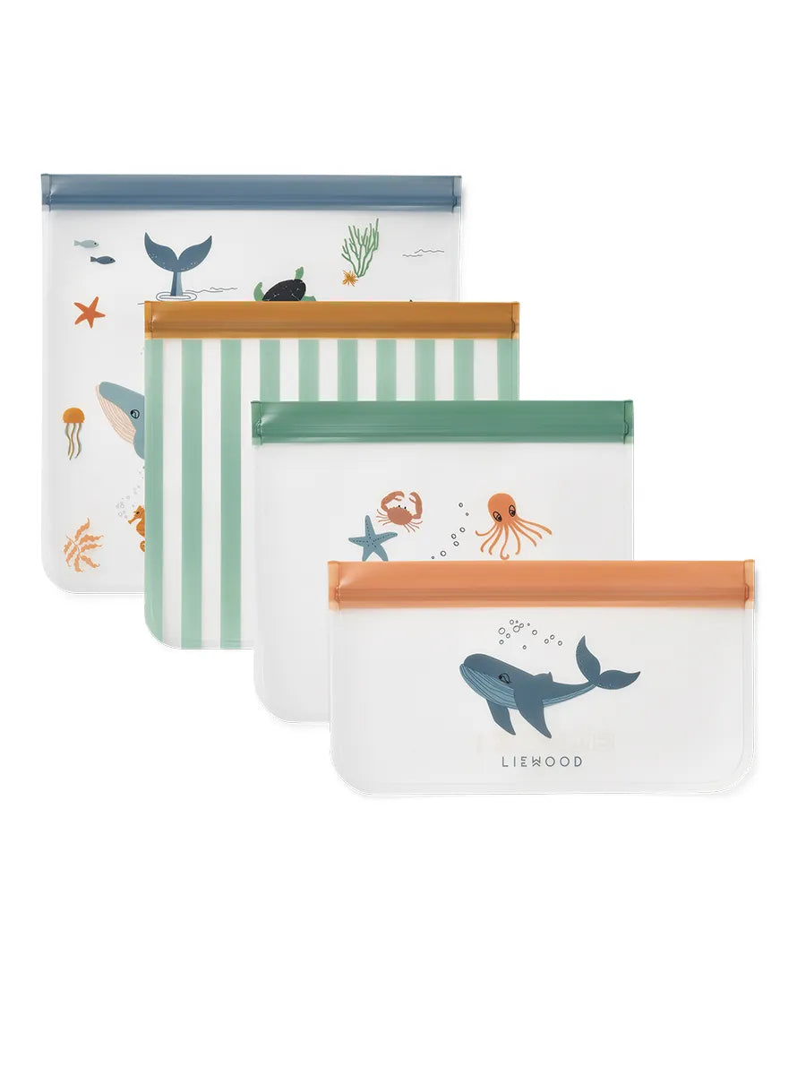 Clive Travelbag 4-Pack, sea creature/sandy von Liewood - 1 - Jacobsen Plus