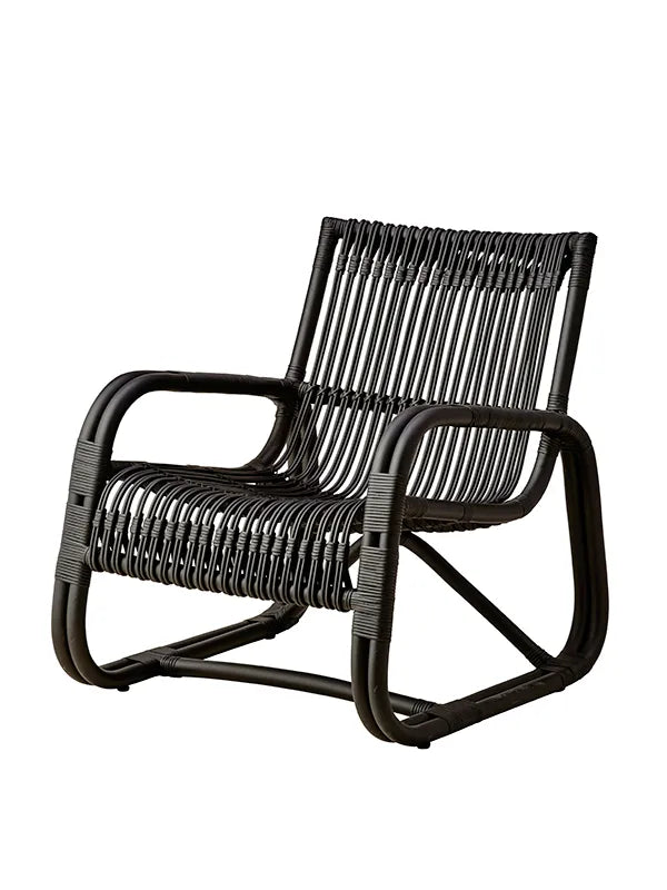 Curve Lounge-Sessel Indoor von Cane-line - Schwarz Rattan - Jacobsen Plus