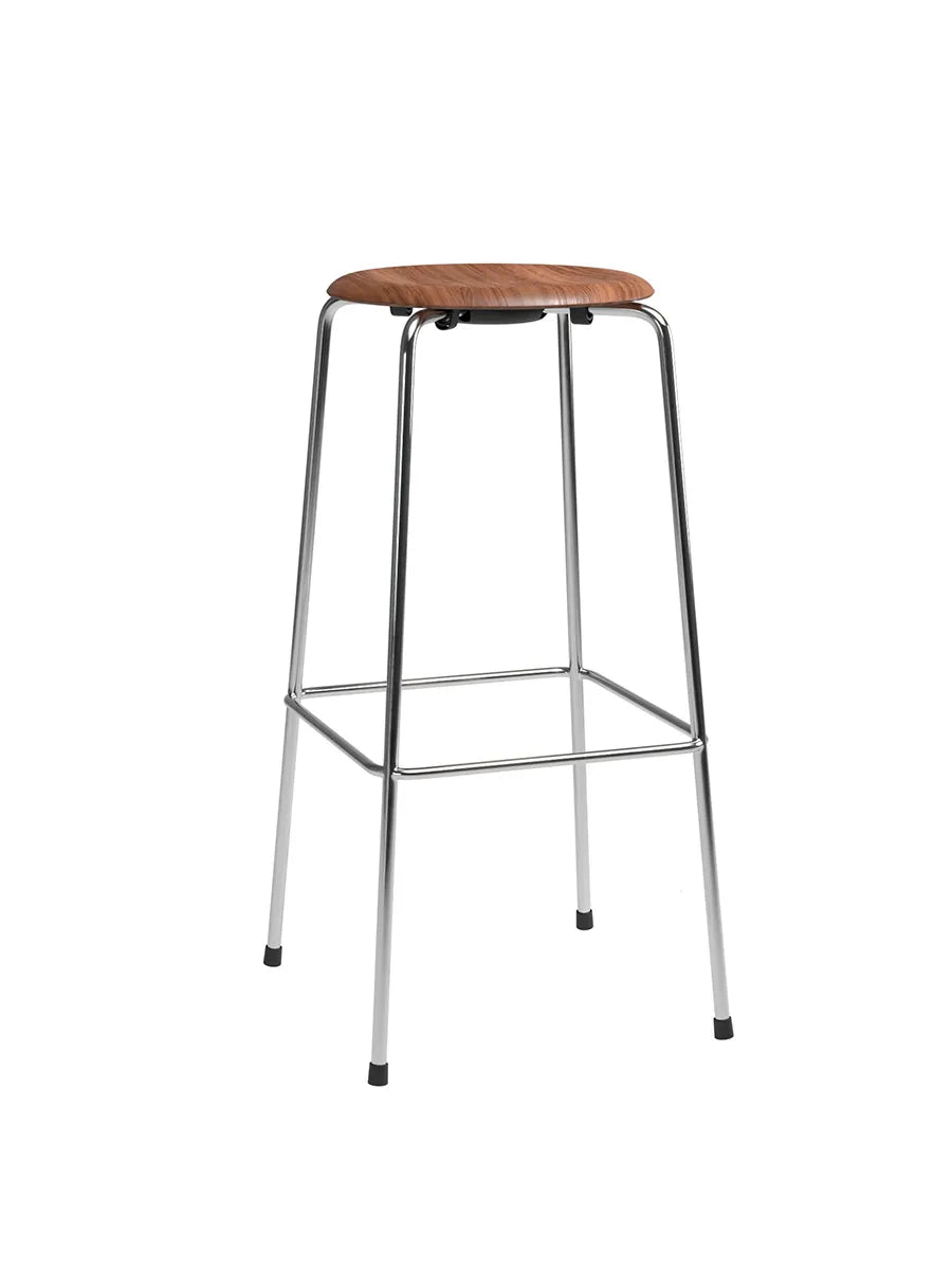 Dot Hoher Barhocker mit 4 Beinen, Walnussfurnier von Arne Jacobsen - 1 - Jacobsen Plus