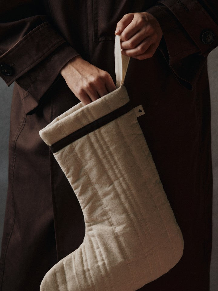 Vari Quilted Christmas Stocking Natural von Ferm Living - 2 - Jacobsen Plus
