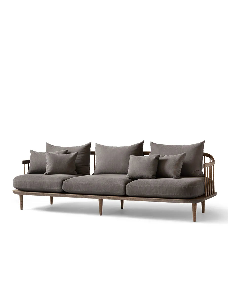Fly Sofa 3 pers SC12 von &Tradition - Geräucherte geölte Eiche - Hot Madison 093 - Jacobsen Plus