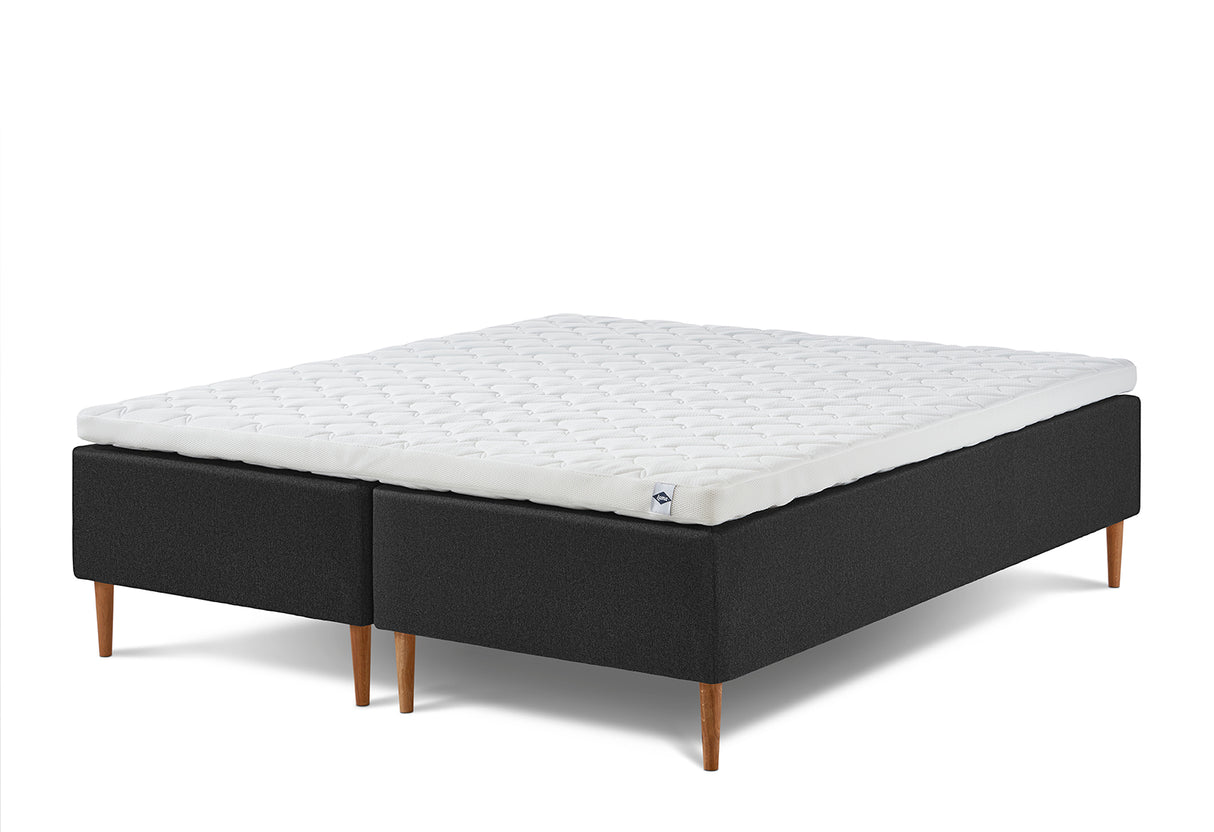 Jacobsen Plus Beds – Classic Box Bett, Antracit - 180 x 200 cm / Medium-medium - Jacobsen Plus