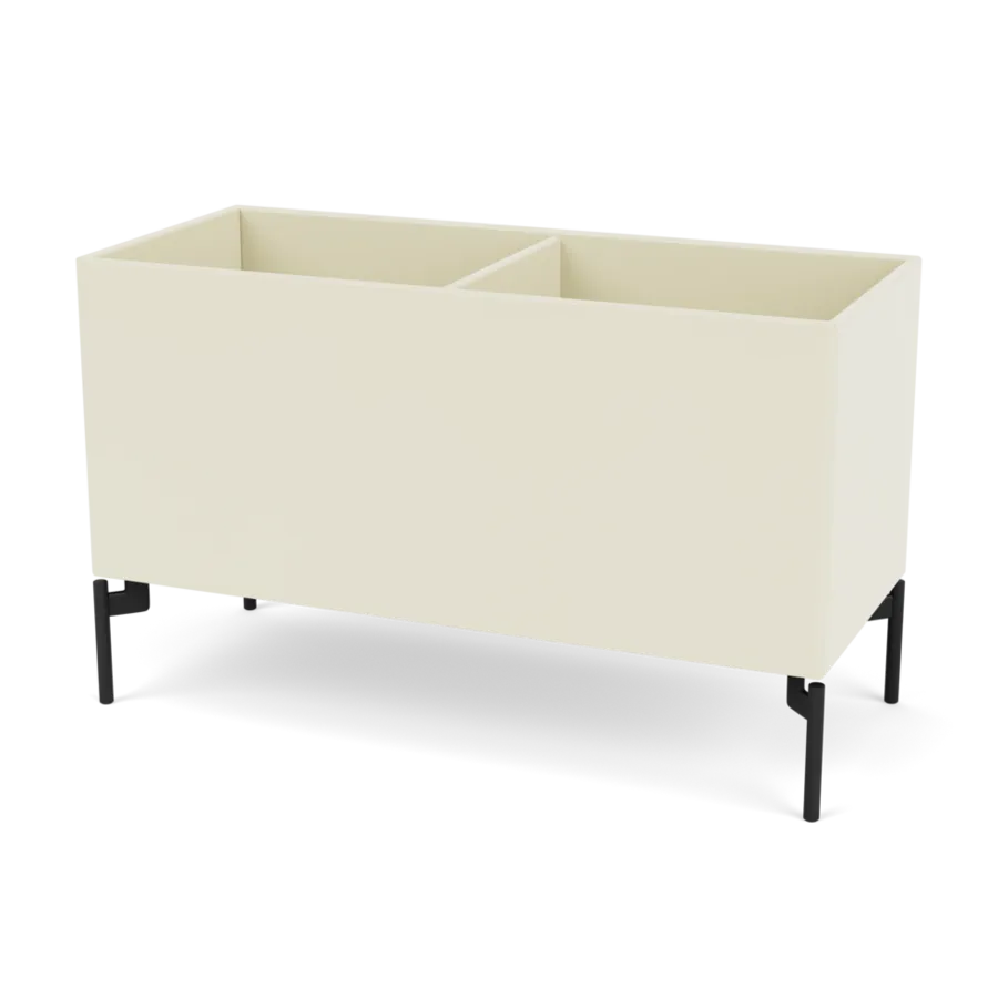 Plantekasse B69,6 cm D30, inkl. ben fra Montana - Vanilla / Black - Jacobsen Plus