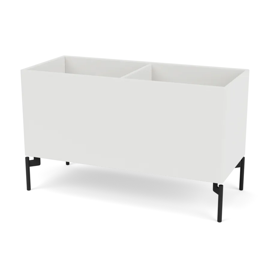Plantekasse B69,6 cm D30, inkl. ben fra Montana - Hvid (white 01) / Black - Jacobsen Plus