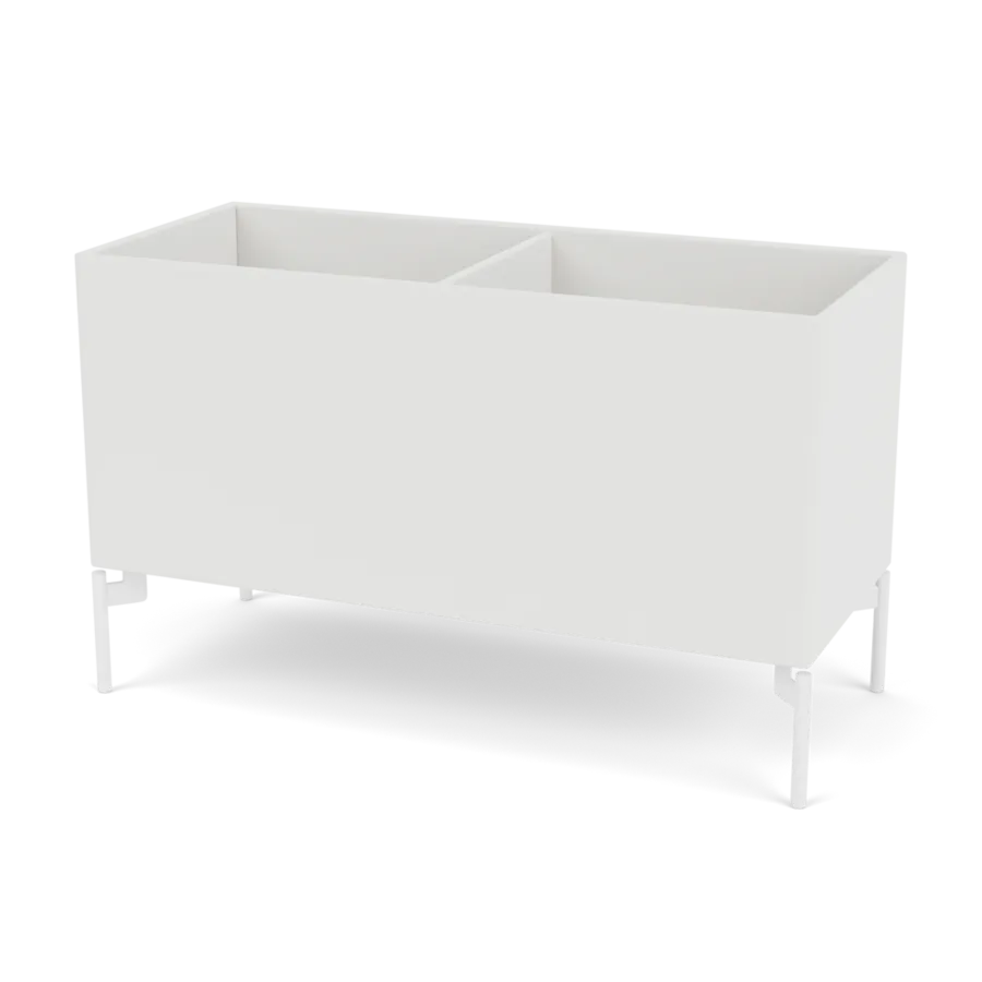Plantekasse B69,6 cm D30, inkl. ben fra Montana - Hvid (white 01) / Snow - Jacobsen Plus