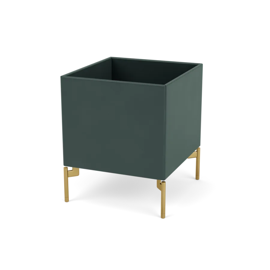 Plantekasse B35,4 cm D38, inkl. ben fra Montana - Black Jade / Messing - Jacobsen Plus