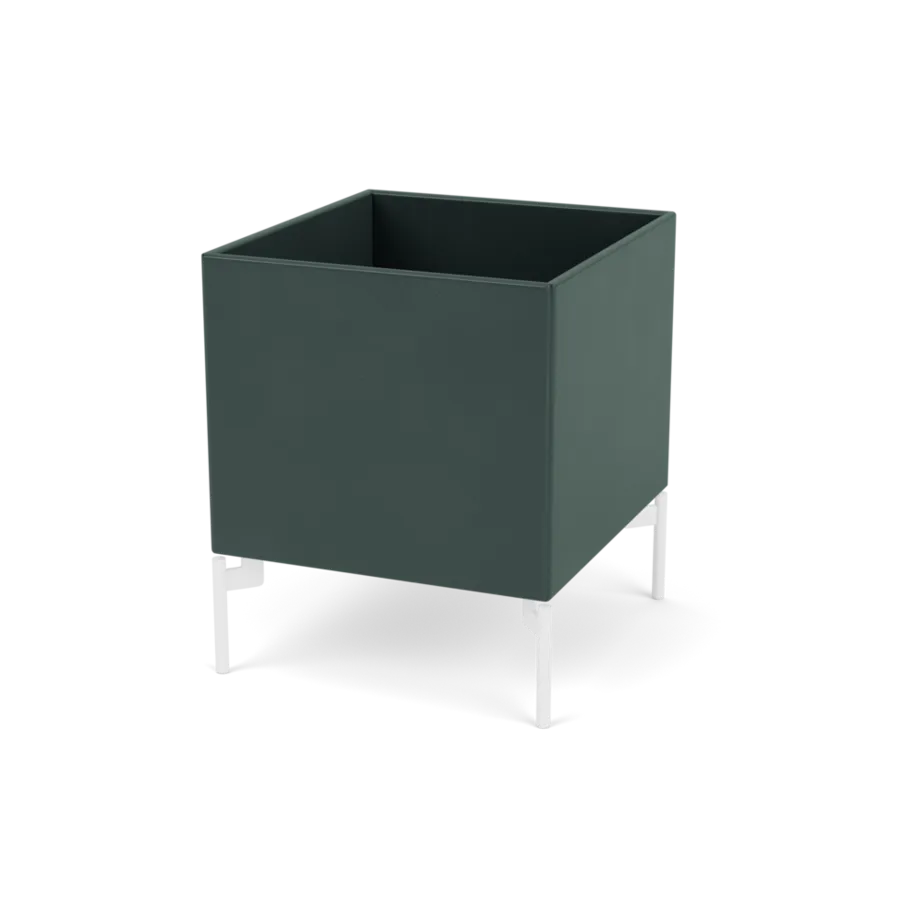 Plantekasse B35,4 cm D38, inkl. ben fra Montana - Black Jade / Snow - Jacobsen Plus