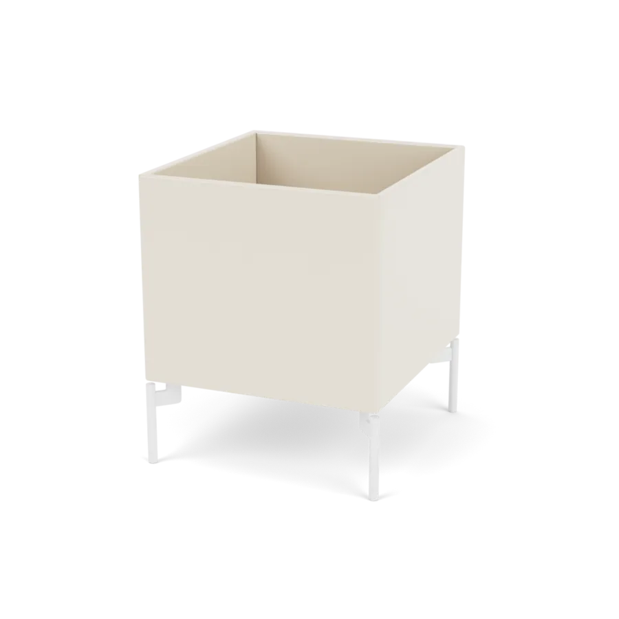 Plantekasse B35,4 cm D38, inkl. ben fra Montana - Oat / Snow - Jacobsen Plus