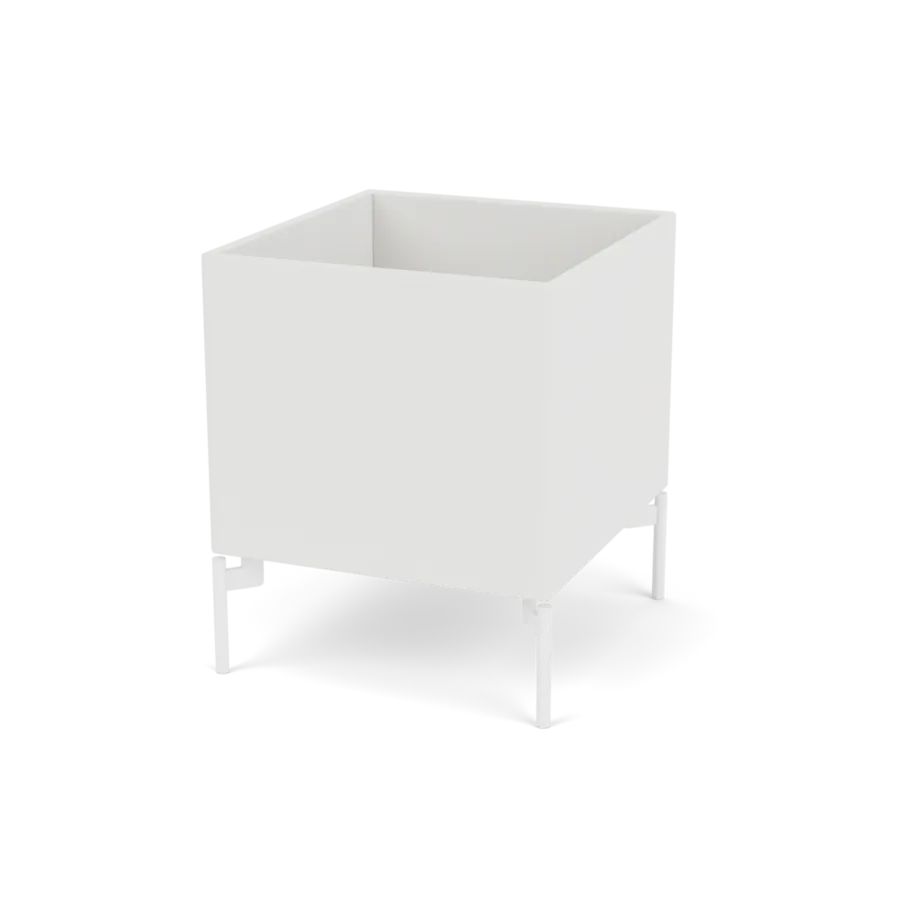Plantekasse B35,4 cm D38, inkl. ben fra Montana - Hvid (white 01) / Snow - Jacobsen Plus