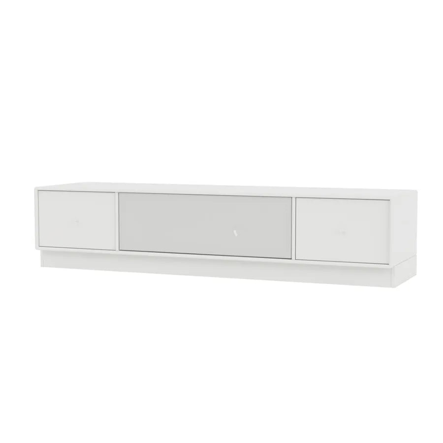 TV & Sound modul Octave II, VI18 medium, inkl. sokkel fra Montana - White / Sokkel 7 cm - Jacobsen Plus