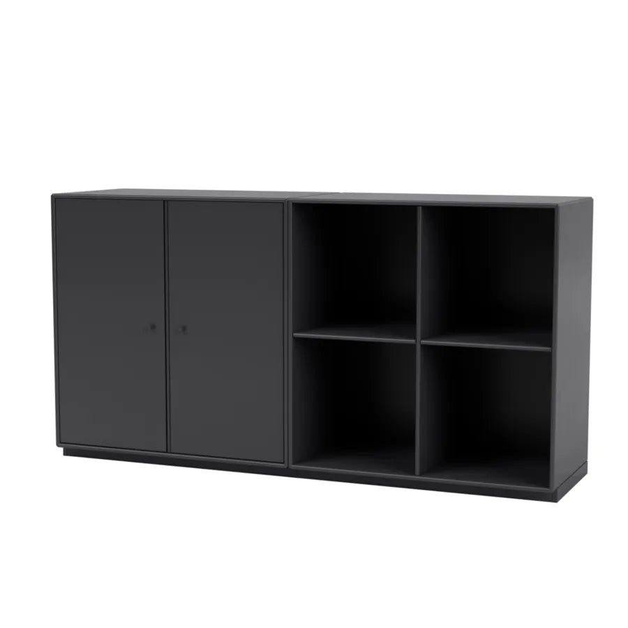 Pair reol, inkl. sokkel fra Montana - Anthracite / Sokkel 3 cm - Jacobsen Plus
