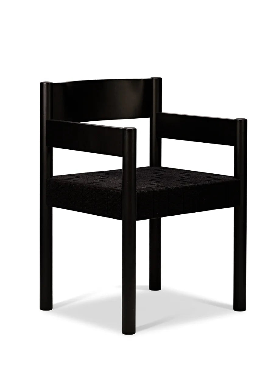 Nørgaard Armstuhl, schwarze Gurte von Friis & Moltke - 1 - Jacobsen Plus