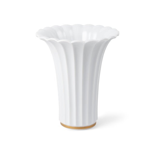 Weiße Vase mit Goldkante, 23 cm von Royal Copenhagen - 1 - Jacobsen Plus
