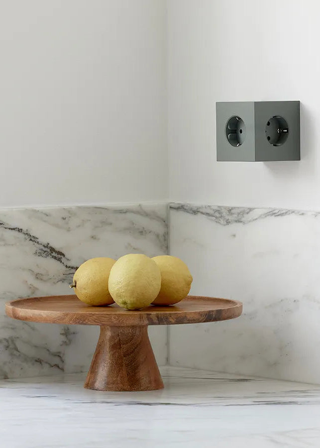 Square 2 Steckdose mit USB, grün von Avolt - 3 - Jacobsen Plus