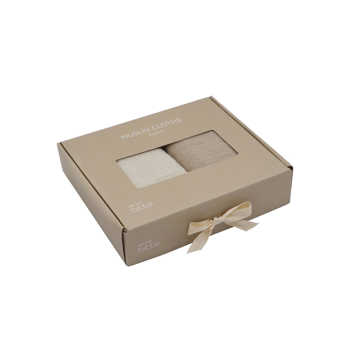 Textilwindeln - 2er-Pack - Light Sand / Clay fra We Are Bitte - 1 - Jacobsen Plus