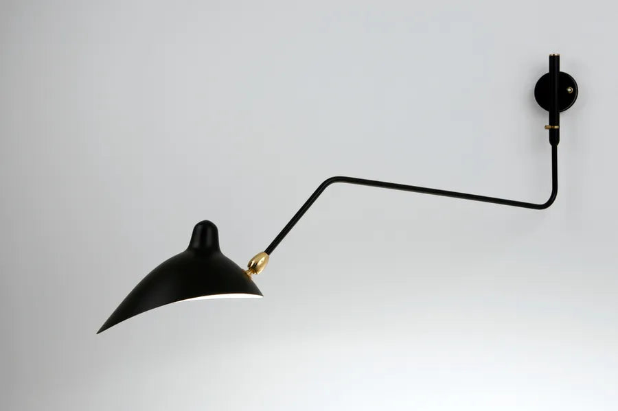 Big Wandleuchte mit 1 gebogenem Arm von Serge Mouille - 3 - Jacobsen Plus