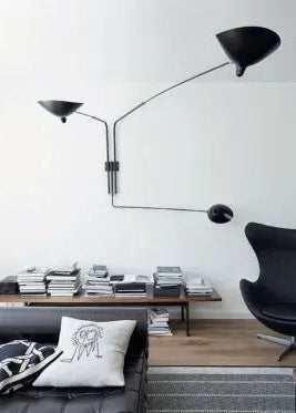 Big Wall Lamp mit 3 drehbaren geraden Armen von Serge Mouille - 3 - Jacobsen Plus
