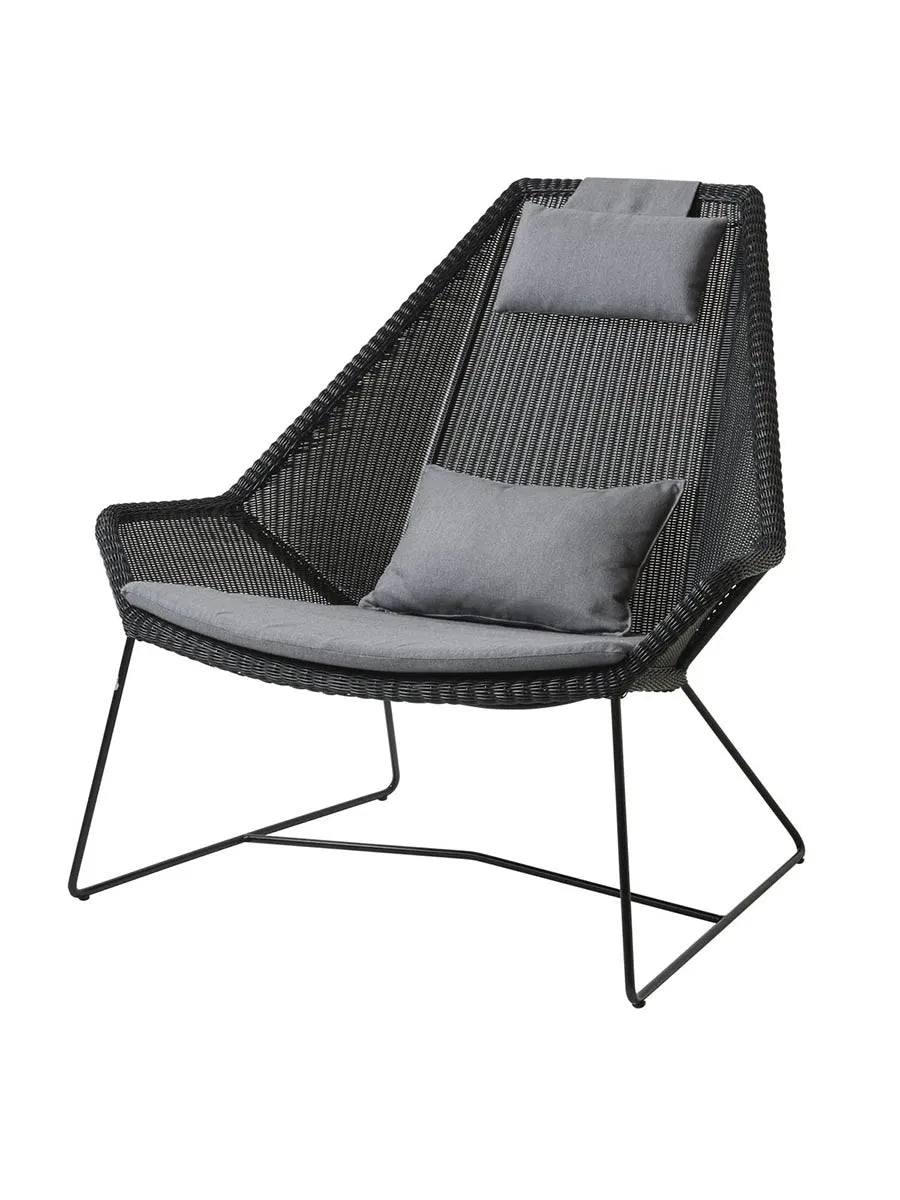 Kissenset für Breeze Highback Stuhl von Cane-line - Grau, Cane-line Natté - Jacobsen Plus