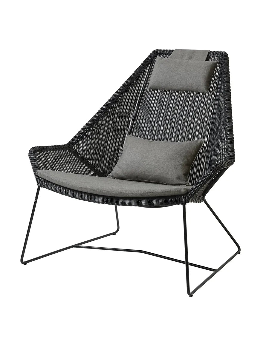 Kissenset für Breeze Highback Stuhl von Cane-line - Taupe, Cane-line Natté - Jacobsen Plus
