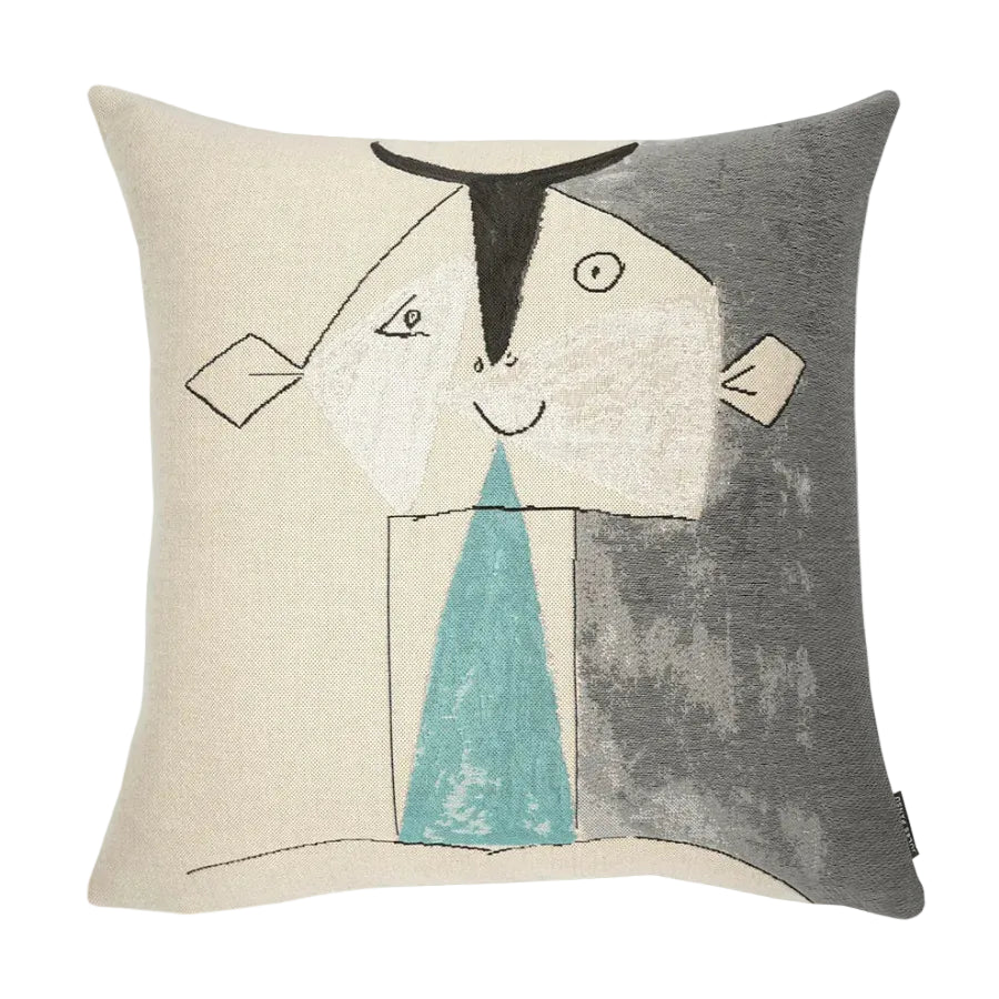 Picasso Tete de Faune Sur Fond Gris Argent Pude von Poulin Design - 1 - Jacobsen Plus