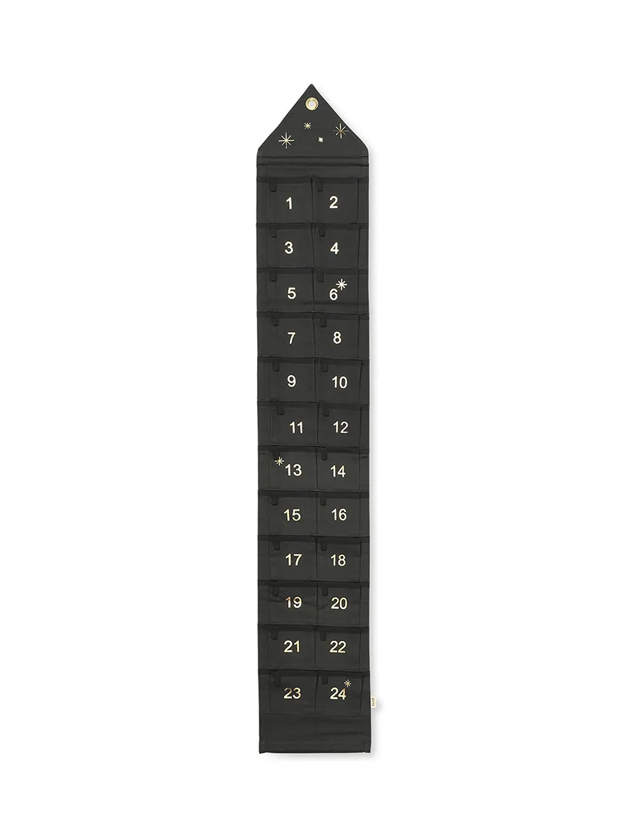 Star Christmas Calendar, Narrow von Ferm Living - Dark Green-Gold - Jacobsen Plus