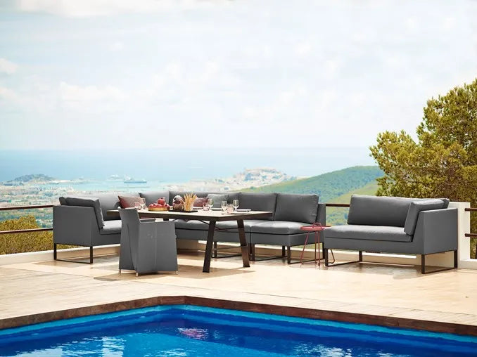 Flex 2 Pers. Modulsofa inkl. Sunbrella Kissen, links von Cane-line - 2 - Jacobsen Plus