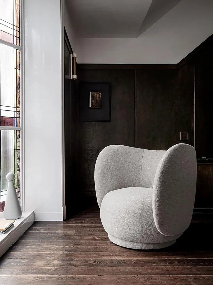 Rico Lounge Chair, Bouclé in Off-White von Ferm Living - 2 - Jacobsen Plus