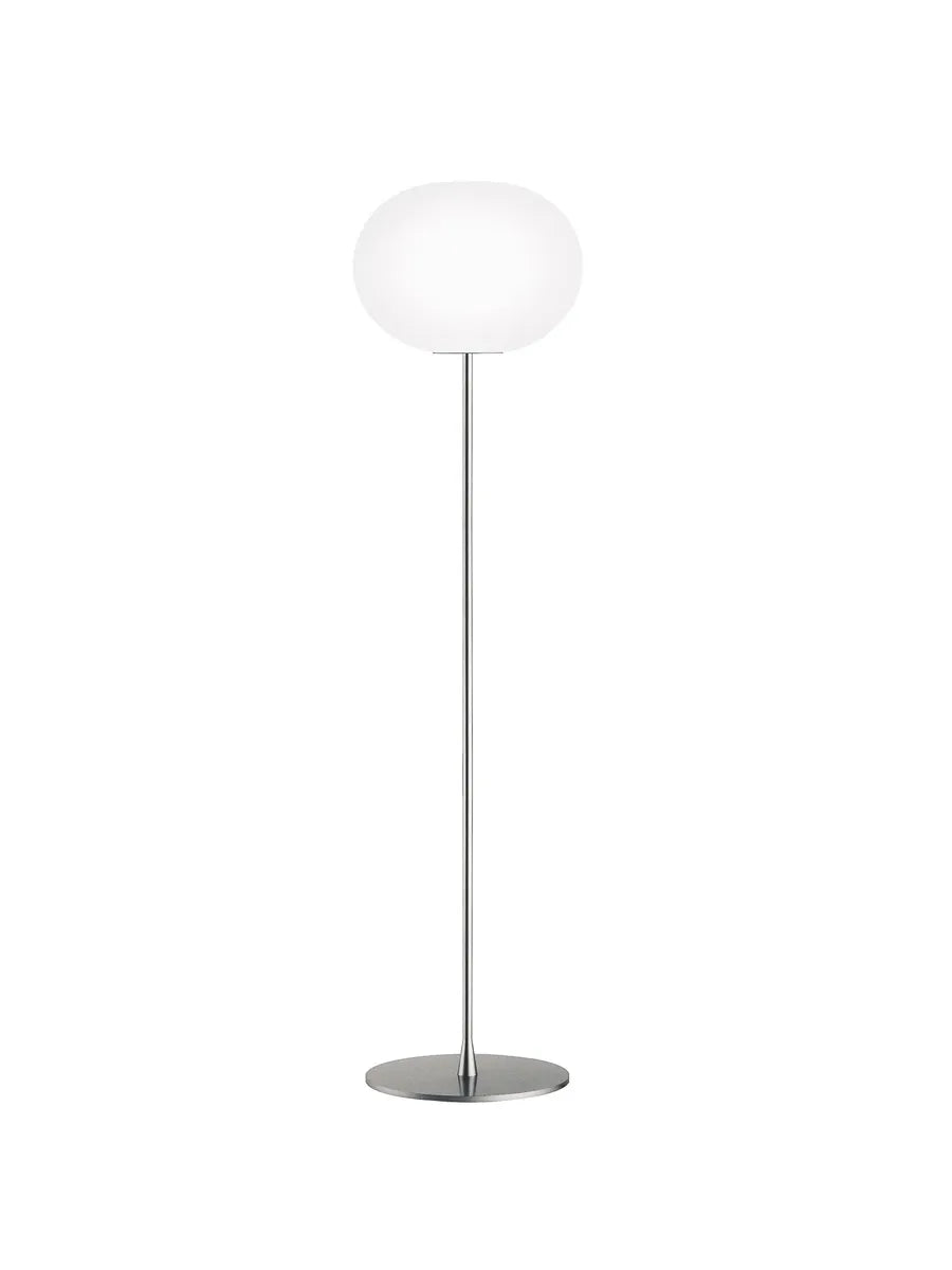 Glo-Ball F, Silver Stehleuchte von Flos - F2: Ø: 330 x H: 1750 mm - Jacobsen Plus