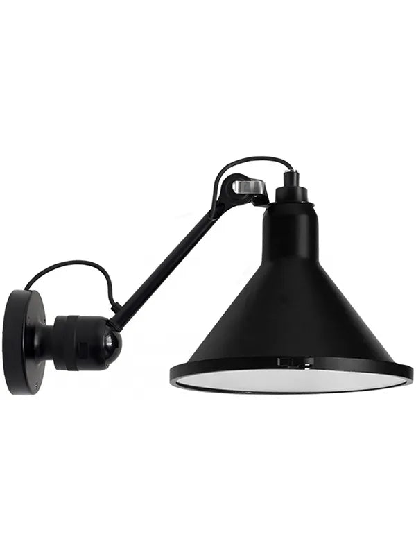 Nr. 304XL Außen-Wandleuchte von Lampe Gras - Schwarz - Conic-Schirm / Ohne Sensor - Jacobsen Plus