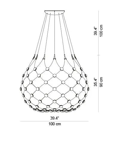 Mesh LED Pendelleuchte Ø100 von Luceplan - 5 - Jacobsen Plus