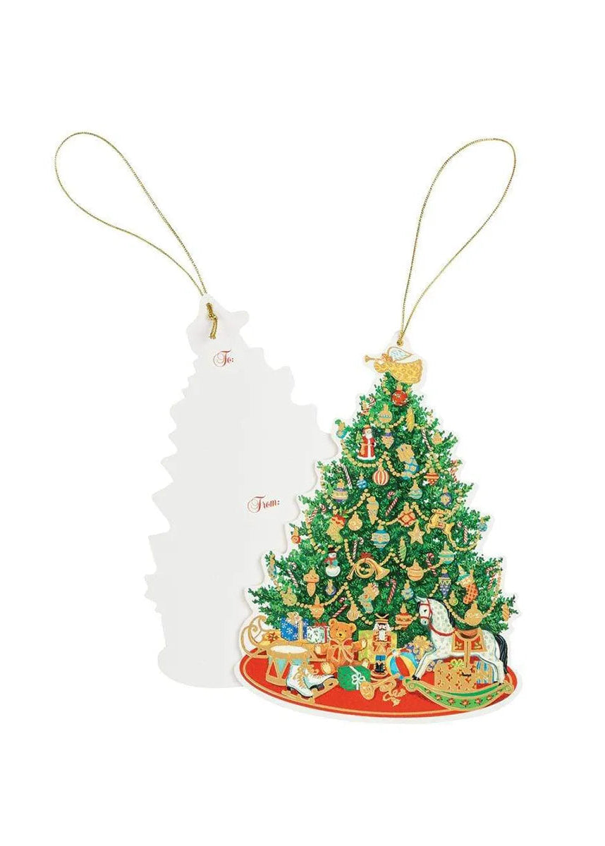 Geschenkanhänger, Weihnachtsbaum, 4 Stück von Caspari - 2 - Jacobsen Plus