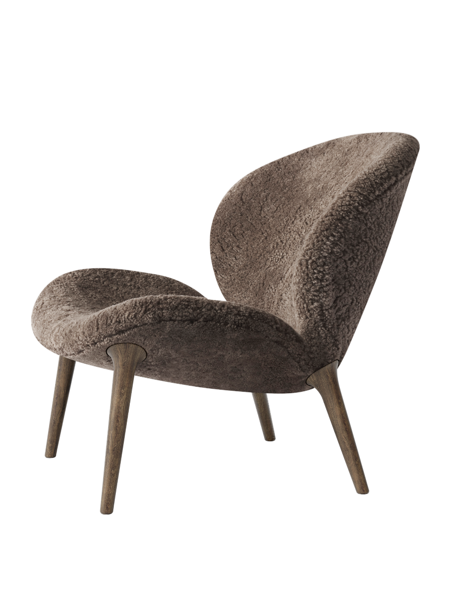 Lodge loungestol, lav ryg fra Vipp - Curly 07 - Mørk eg - Jacobsen Plus