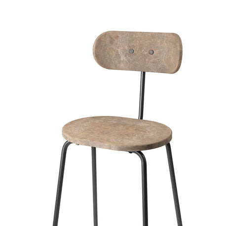 Earth Barhocker mit Rückenlehne, coffee waste light von Mater - H 74 cm - Jacobsen Plus